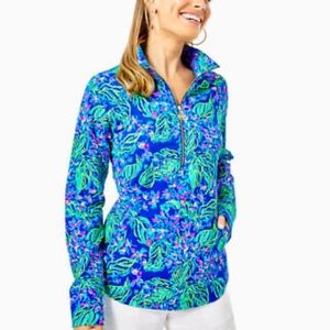 Lilly Pulitzer UPF 50+ Skipper Popover Eclipse Blue Serenade in the Shade XS